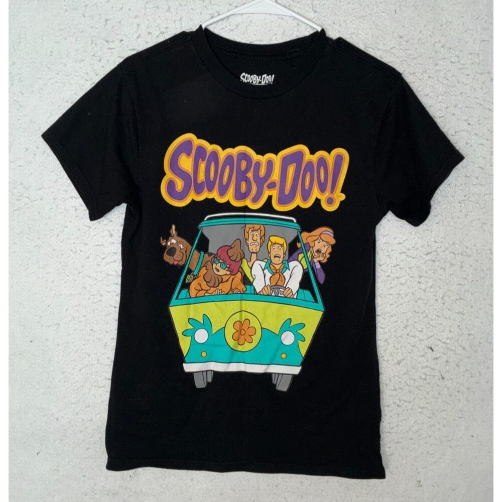 Scooby Doo T-Shirt sz SBlack Mystery Machine Cartoon clothing